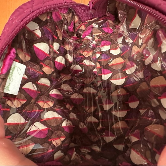 Vera Bradley Set of 3 in Burgundy. Cosmetic Pouches & Card/ID Holder EUC-NWT - Picture 13 of 16